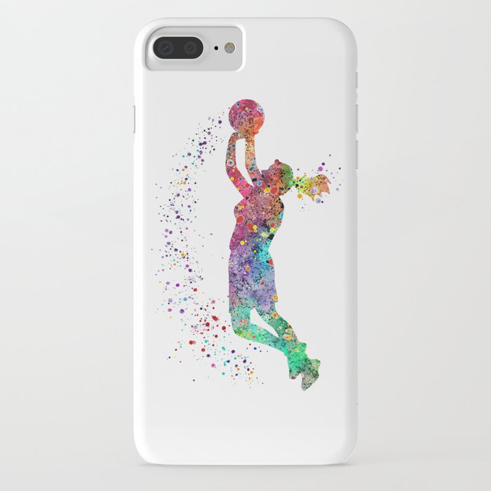 basketball girl player sports art print iphone case