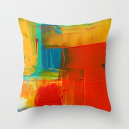 Mid Century Abstract Art Throw Pillow