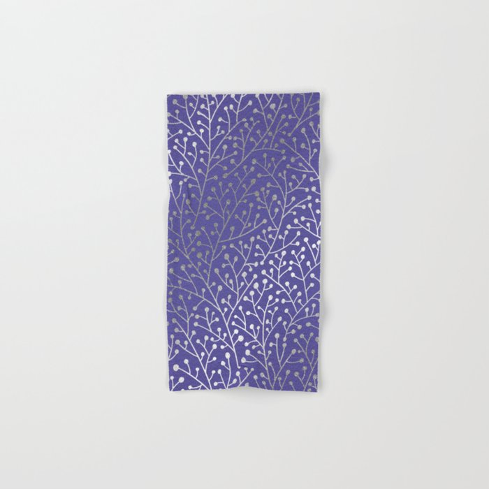Periwinkle Berry Branches Hand & Bath Towel