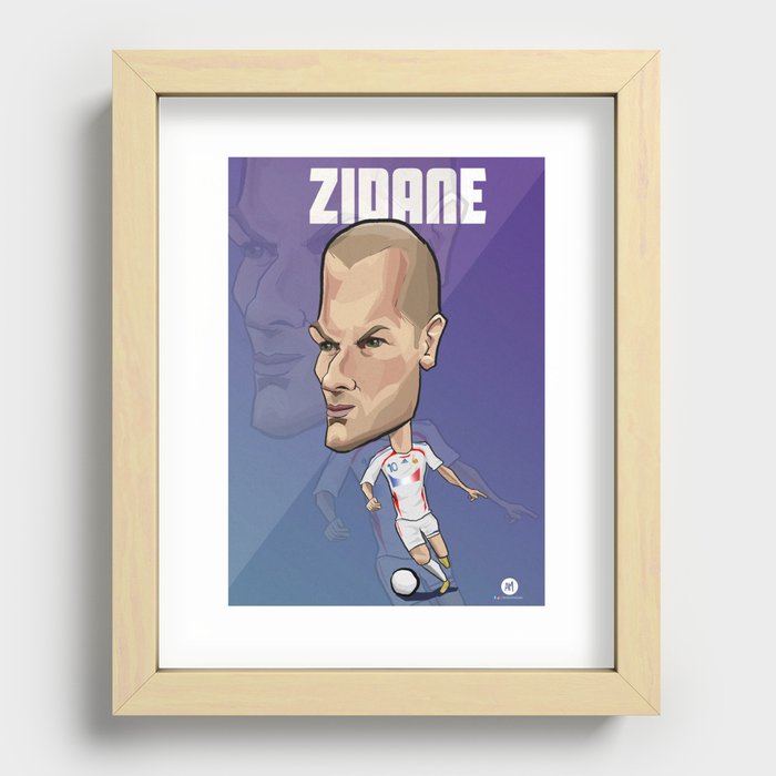 zinedine zidane Recessed Framed Print