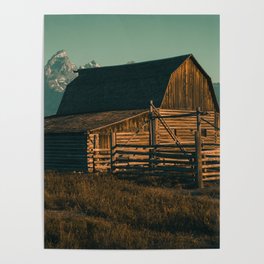 Grand Teton Mormon Row Barn Print Poster