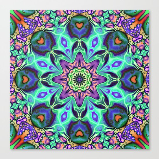 Turquoise Mandala Abstract Canvas Print