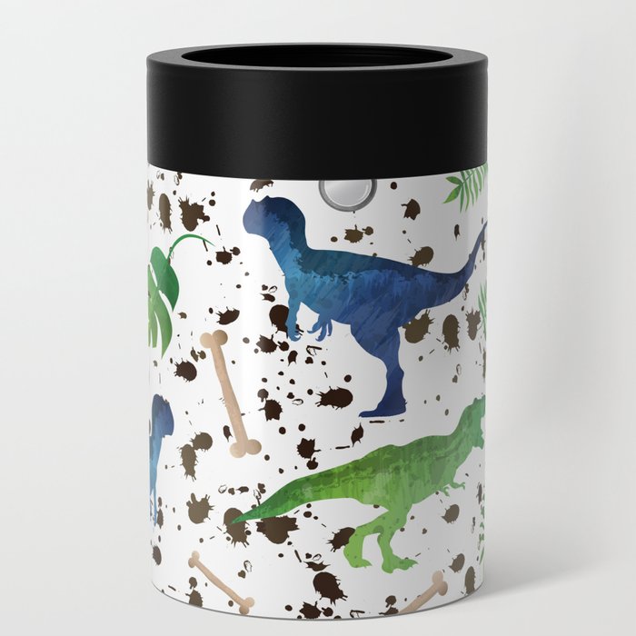 Watercolor Dinosaurs Can Cooler