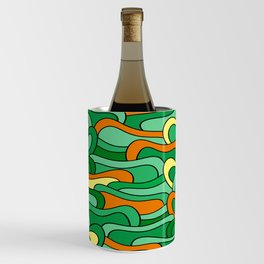 Abstract pattern - green, orange and yellow. Wine Chiller