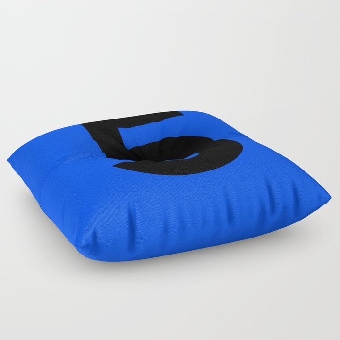Number 5 (Black & Blue) Floor Pillow