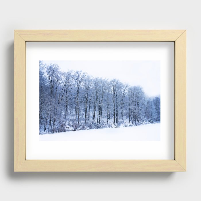 Winter Lake Recessed Framed Print