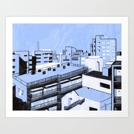 rooftops of Tokyo Art Print