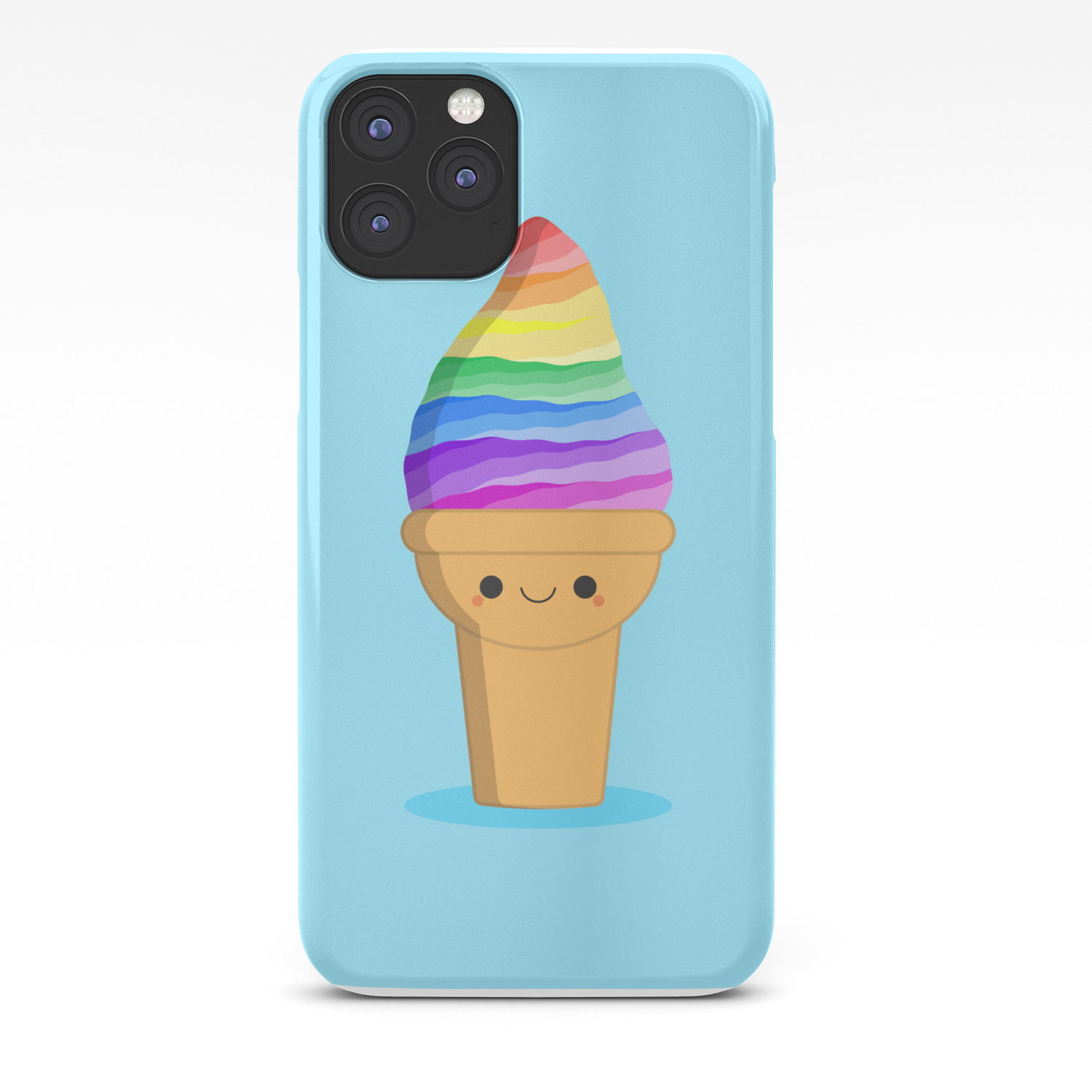 Kawaii Rainbow Ice Cream Cone Iphone Case By Pomonaghan Society6