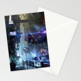 Cyberpunk City Stationery Card