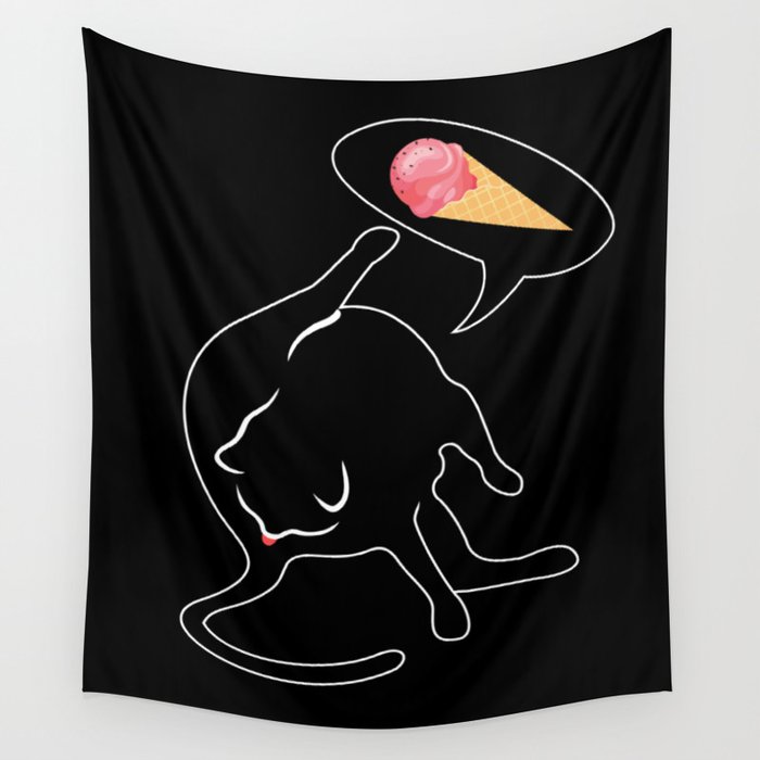 Cat Butt Ice Cream Wall Tapestry by Anziehend Society6