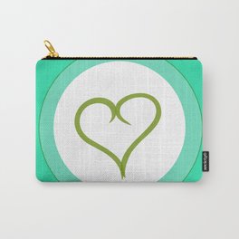 Green Heart with Love Carry-All Pouch