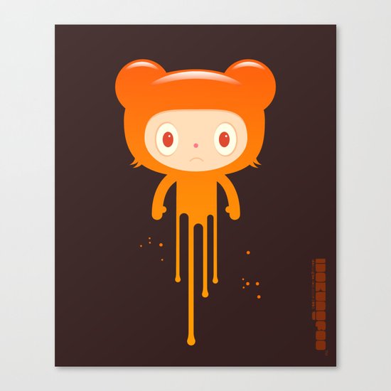 melting moment stare bear Canvas Print