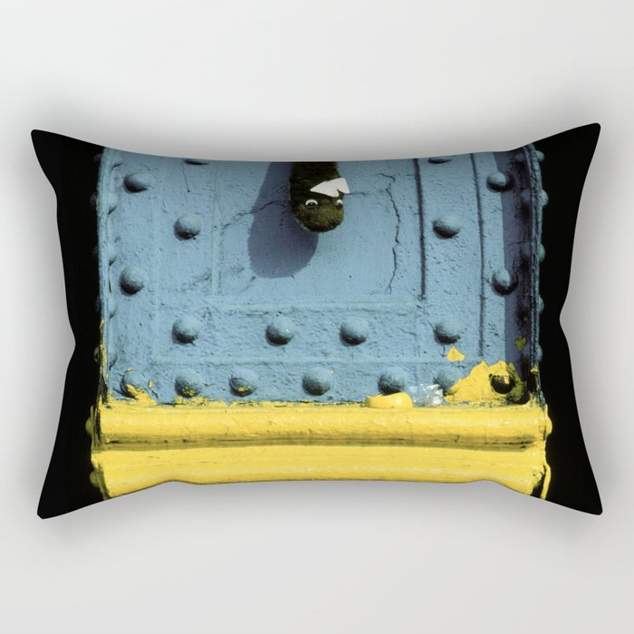 Abstract Art Design on Steel Beam Rectangular Pillow