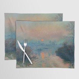 Claude Monet - Sunset on the Seine at Lavacourt Winter Effect Placemat