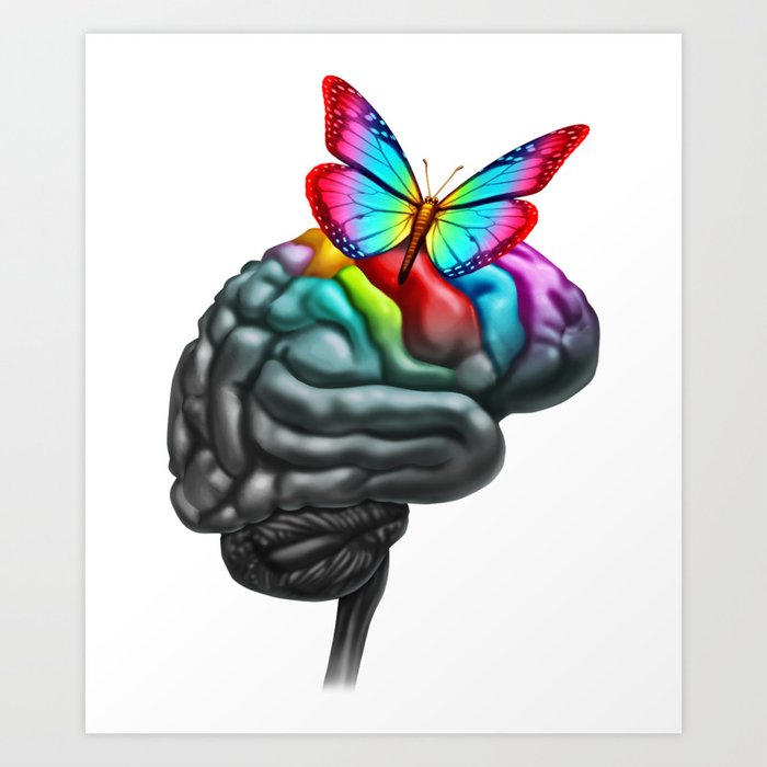 Beautiful Psychology and Mental Health Creativity and Success Thinking Art  Print by Light Stream | Society6