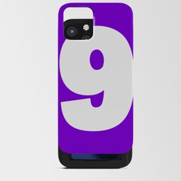 9 (White & Violet Number) iPhone Card Case