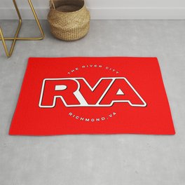 Rva Logo - Red | " The River City " Rug | Richmondrivercity, Rvalogo, 3D, Digital, Richmondva, Richmondvamerchandise, Richmondvalogo, Typography, Rvasymbol, Vector 