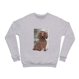 Brown Stone Textured Dachshund Crewneck Sweatshirt