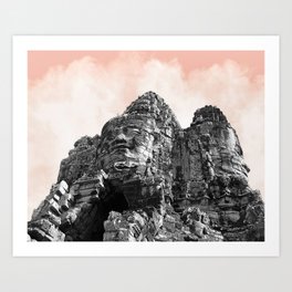 Part of Angkor Wat with candy Art Print
