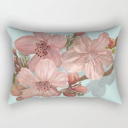Japanese Painting of Cherry Blossom Rectangular Pillow