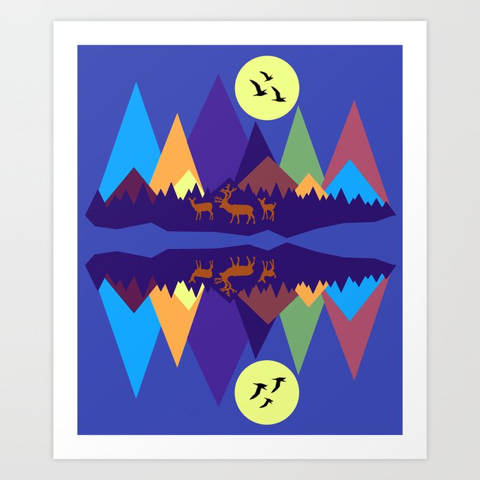 Mountain Scene #3 Art Print