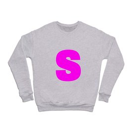 S (Magenta & White Letter) Crewneck Sweatshirt