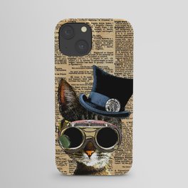 Clockwork Kitty Steampunk Cat iPhone Case