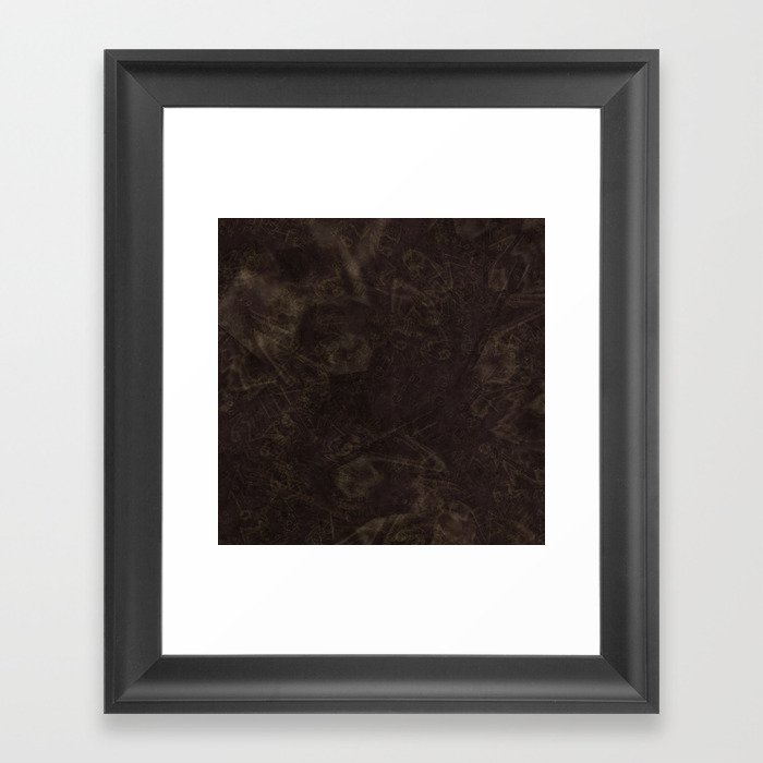 Brown dark Framed Art Print