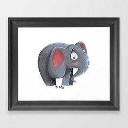Elly the Shy elephant Framed Art Print