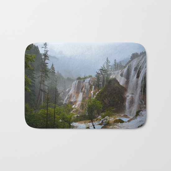 waterfall #society6 Bath Mat
