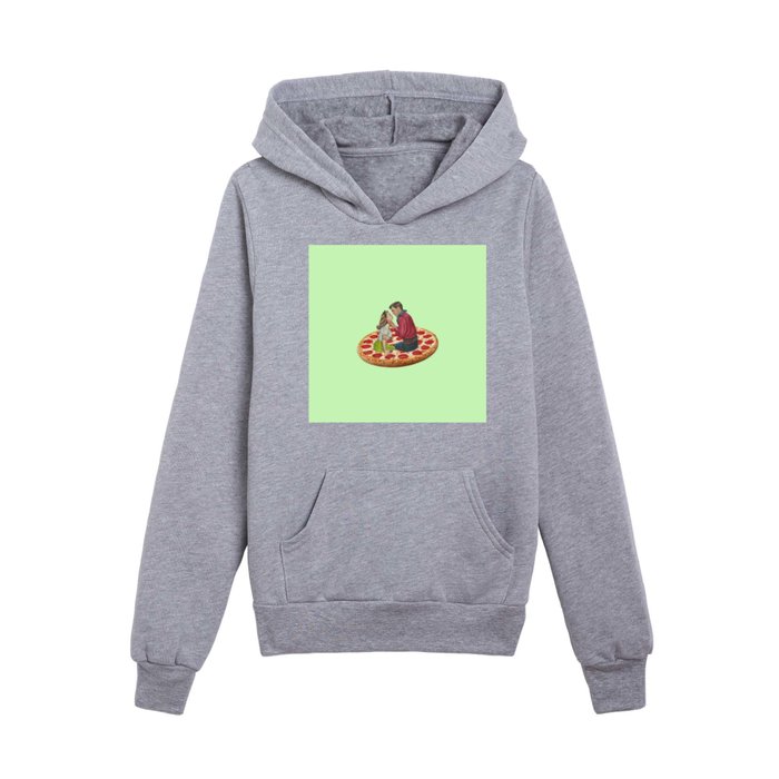 love at first bite green Kids Pullover Hoodie