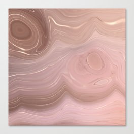 Rose Gold Agate Geode Luxury Canvas Print
