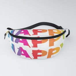 HAPPY  Stripes Fanny Pack
