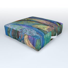 Colorful Dragonflies Outdoor Floor Cushion