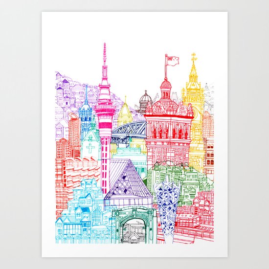 New Zealand Towers Art Print