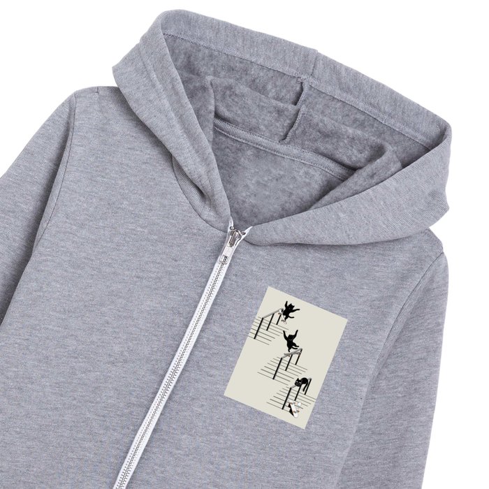 Cat Skateboard Tricks #Noseslide Kids Zip Hoodie