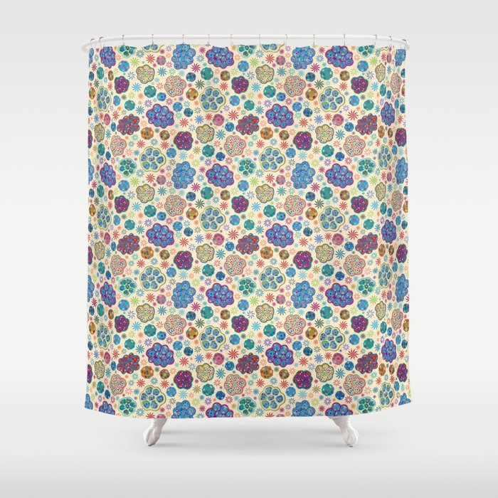 Cilia Breathe, a microscopic cross-section view Shower Curtain