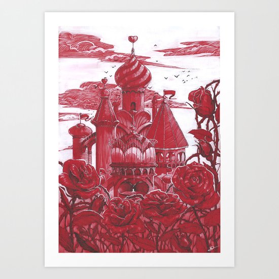 Red Castle Art Print