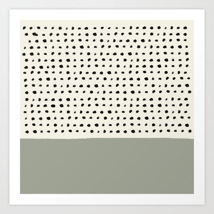 Sage x Dots Art Print