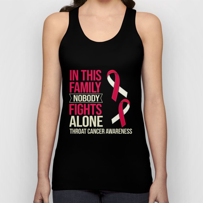 Head and Neck Throat Cancer Ribbon Survivor Tank Top