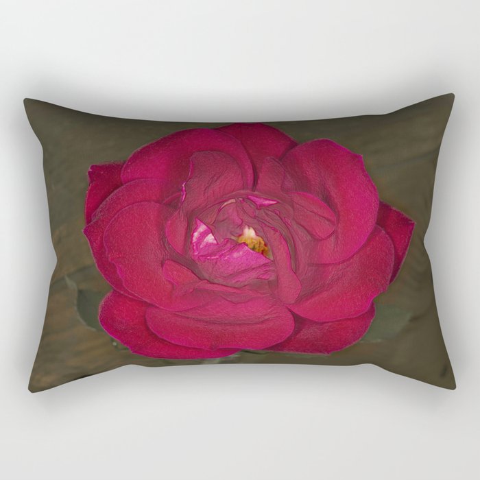 Red Rose in bloom Rectangular Pillow