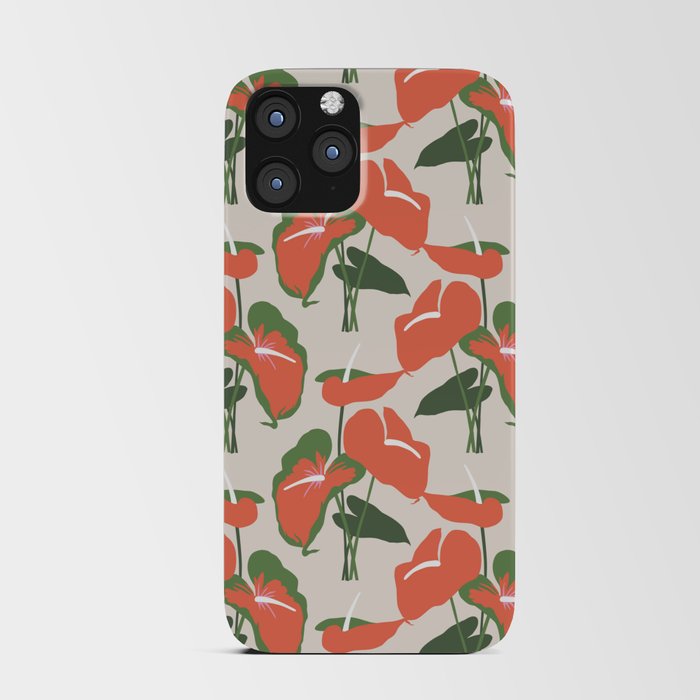 Anthurium Pattern iPhone Card Case