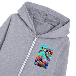 Sea Turtle 3 Kids Zip Hoodie