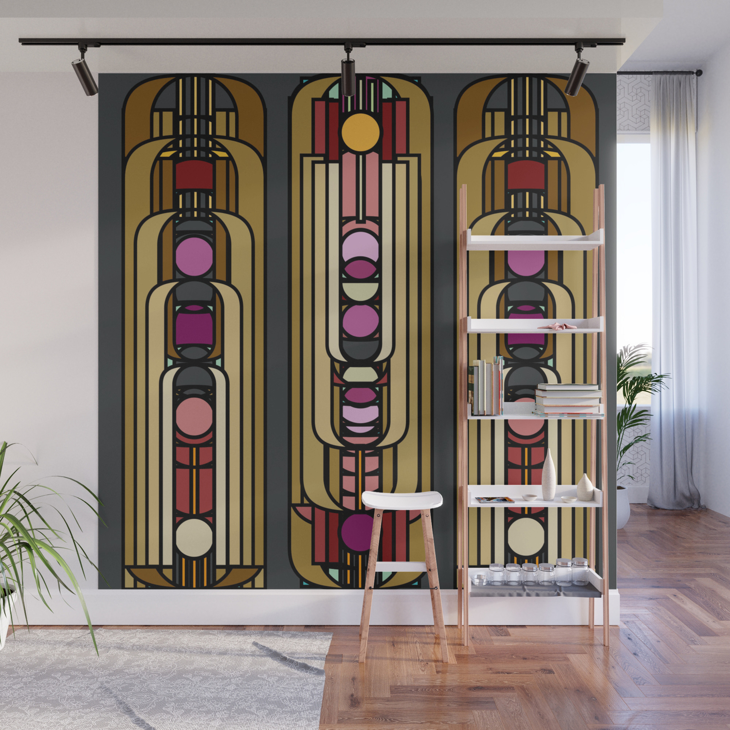 Art Deco Earthy Delight Wall Mural By Vintagegroove Society6