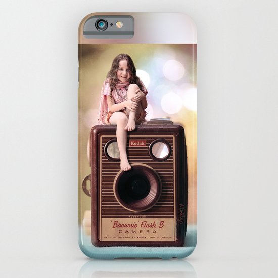 Smile for the Camera - vintage Kodak Brownie camera with miniature girl. iPhone & iPod Case