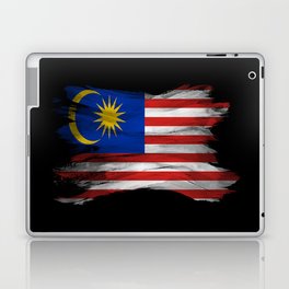 Malaysia flag brush stroke, national flag Laptop Skin