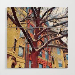 Winter Street  Wood Wall Art