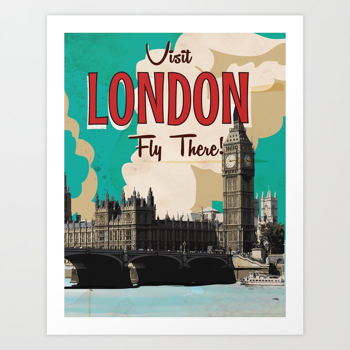 Illustration London - Vintage Travel Poster