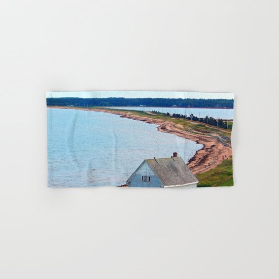 Beach and Causeway, seen from Above Hand & Bath Towel
