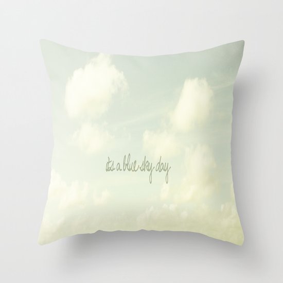 Its a blue sky day II Throw Pillow